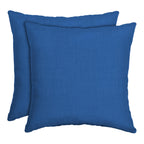 Arden Selections Outdoor Toss Pillow, Set Of 2, 16 X 16, Water Repellent, Fade Resistant 16 X 16, Cobalt Blue Texture