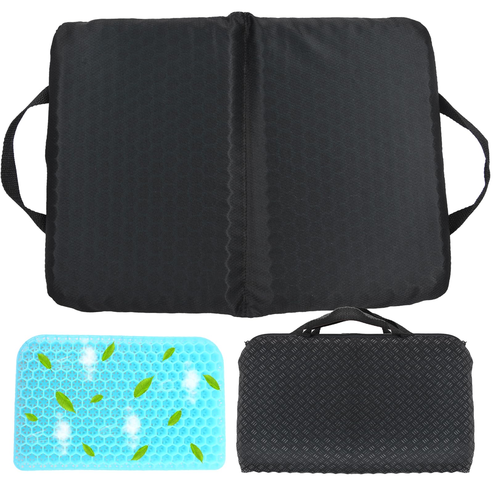 Wllead New Upgraded Portable Seat Cushion (15.7 x 11.8) Foldable Travel Cushion, for Airplane Seats, Camping, Stadium, Cinema, G