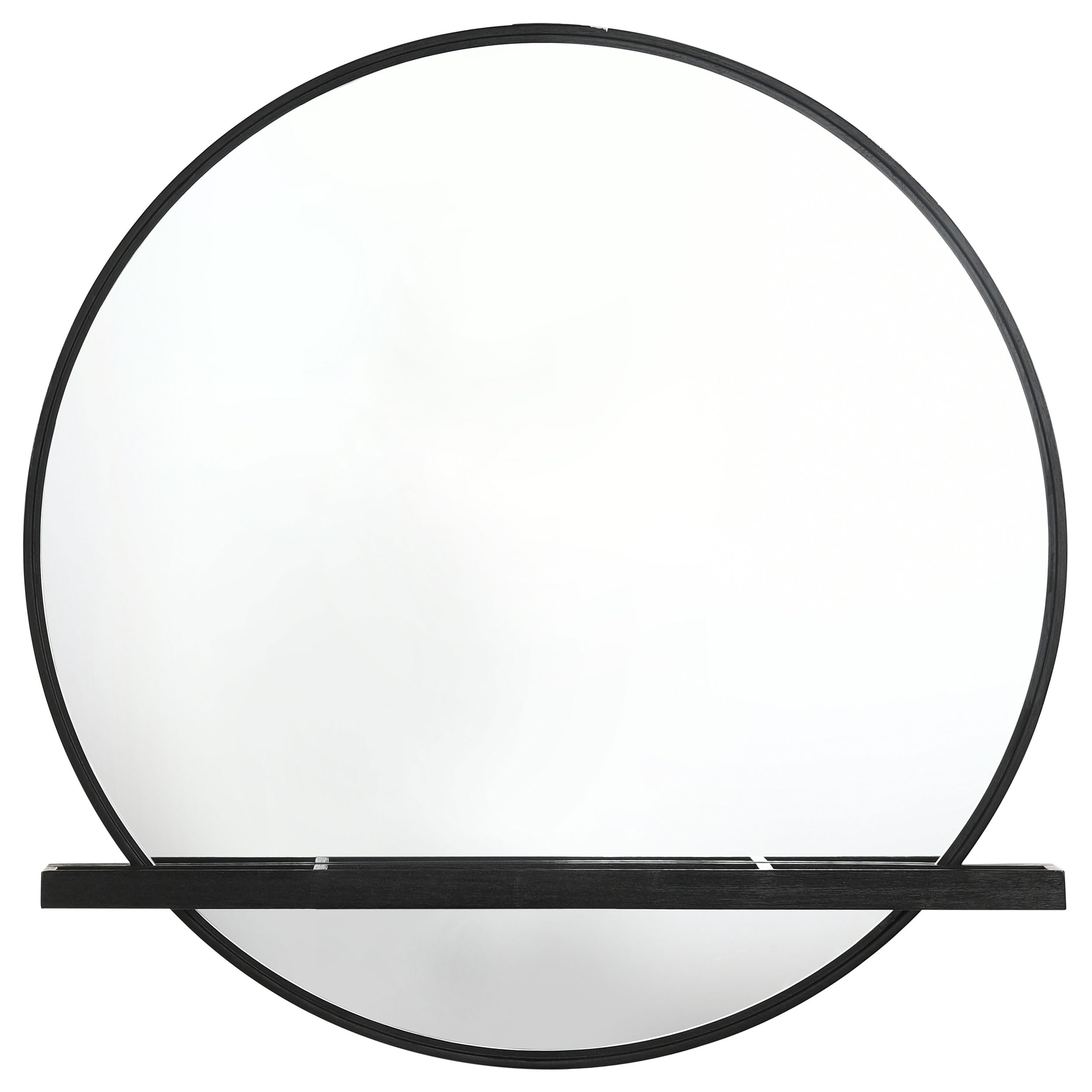 Coaster Home Furnishings Arini Coastal 38-Inch Round Wall Hanging Bedroom Dresser Mirror Decorative Accent Mirror Organizer Unit Black 224334
