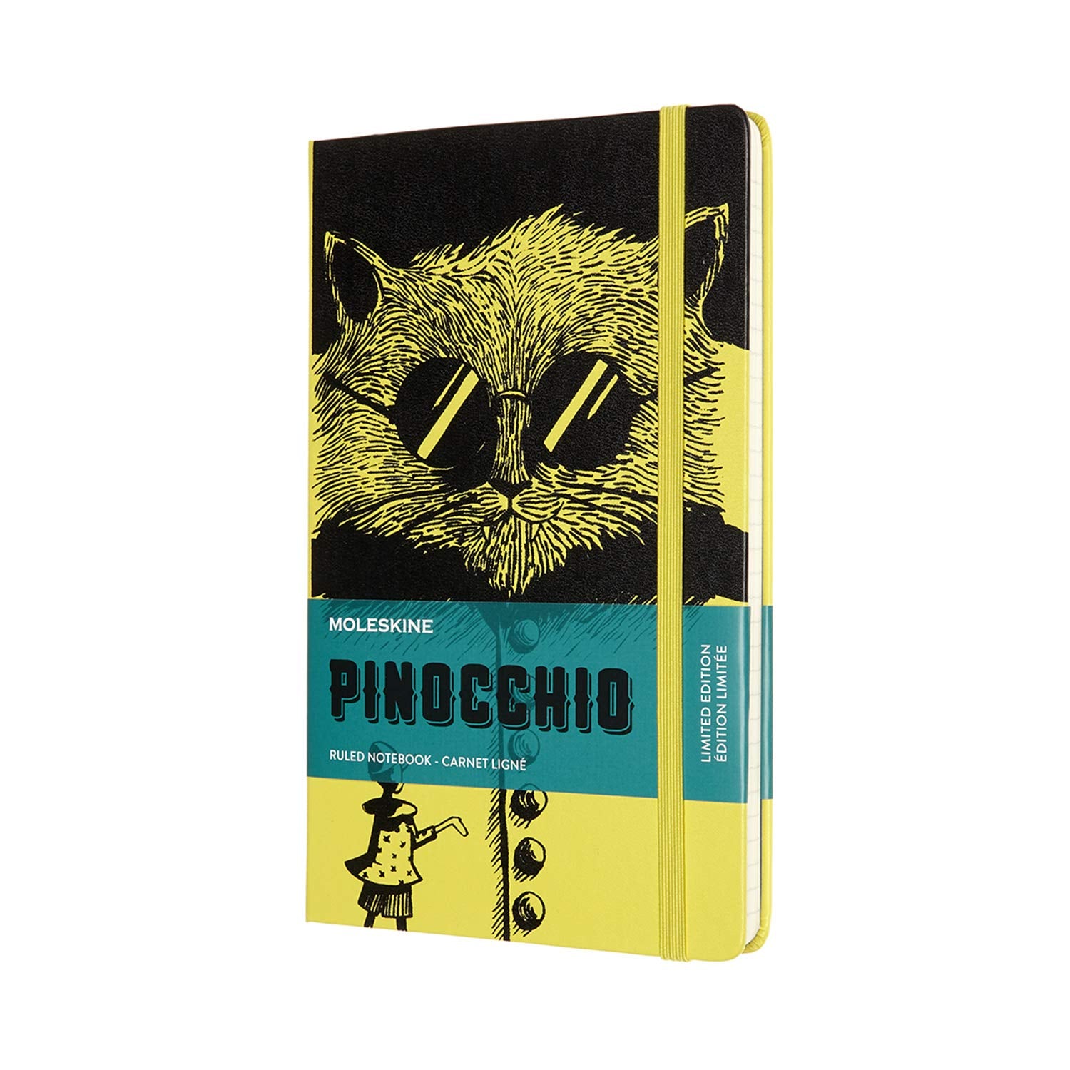 Moleskine Limited Edition Pinocchio Notebook, Hard Cover, Large (5' X 8.25') Ruled/Lined, The Dogfish, 240 Pages