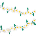 Meri Meri Wild Daisy Garland (Pack of 1), 8 Flower Garland w Excess Cord, Crepe Paper Flowers