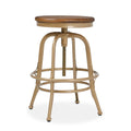 Kosas Home Piper 24-26&Quot; Adjustable Iron And Pine Wood Counter Stool In Natural
