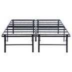 Coaster Home Furnishings Mabel 14 Inch High Eastern King Size Heavy Duty Sturdy Steel Foldable Metal Bed Frame Mattress Support Black 305957KE