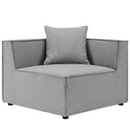 Modway Eei-4381-Gry Saybrook Outdoor Patio Upholstered 4-Piece Sectional Sofa, Gray