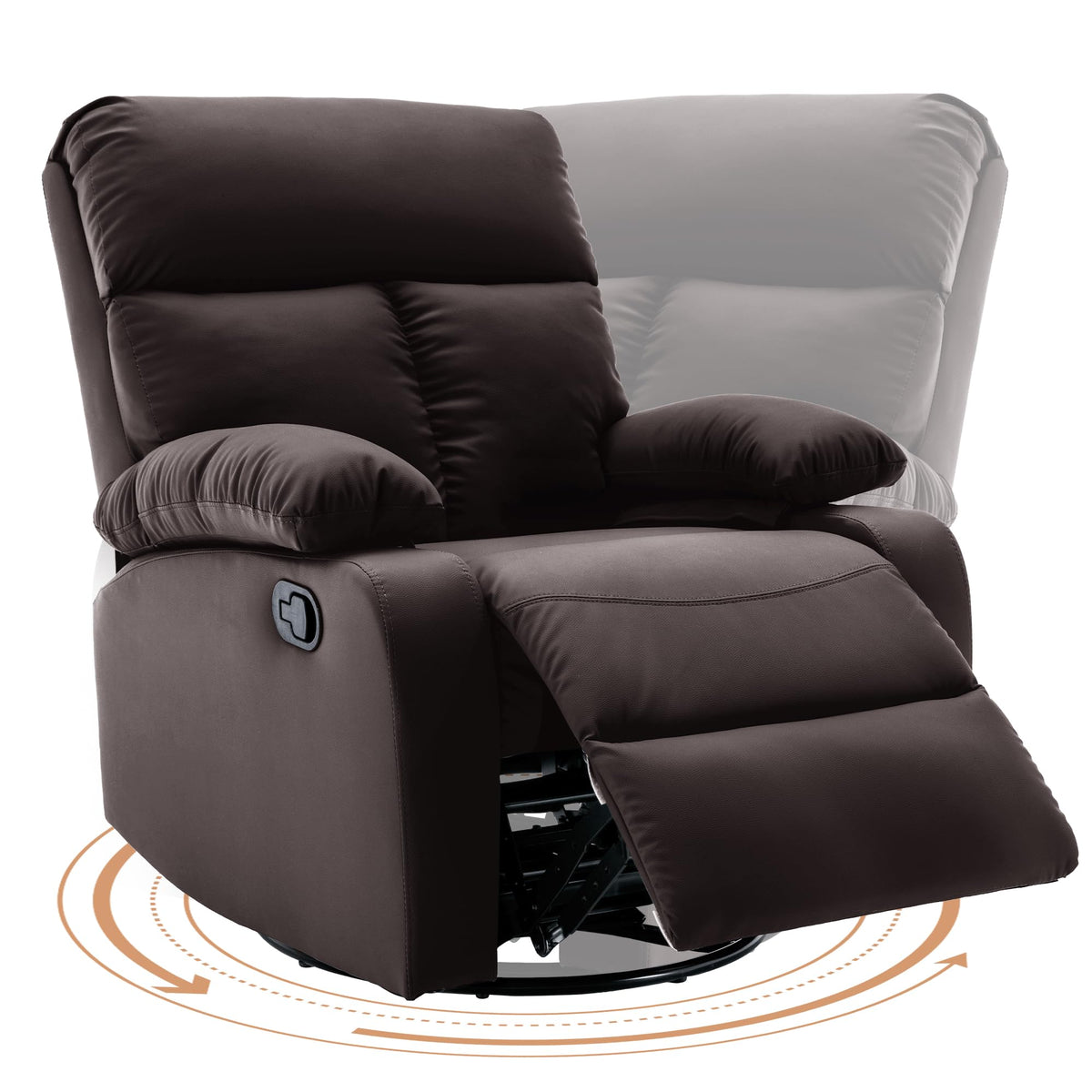 Hzlagm Swivel Rocker Recliner, Rocking Recliners Chair For Small Spaces, Small Rocker Recliner Chair, Nursery Rocking Chairs For
