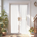 Vatge White French Door Curtains for Sliding Door - 50% Sunlight Reduction Sidelight Curtains and Drapery Set for Kitchen, and F