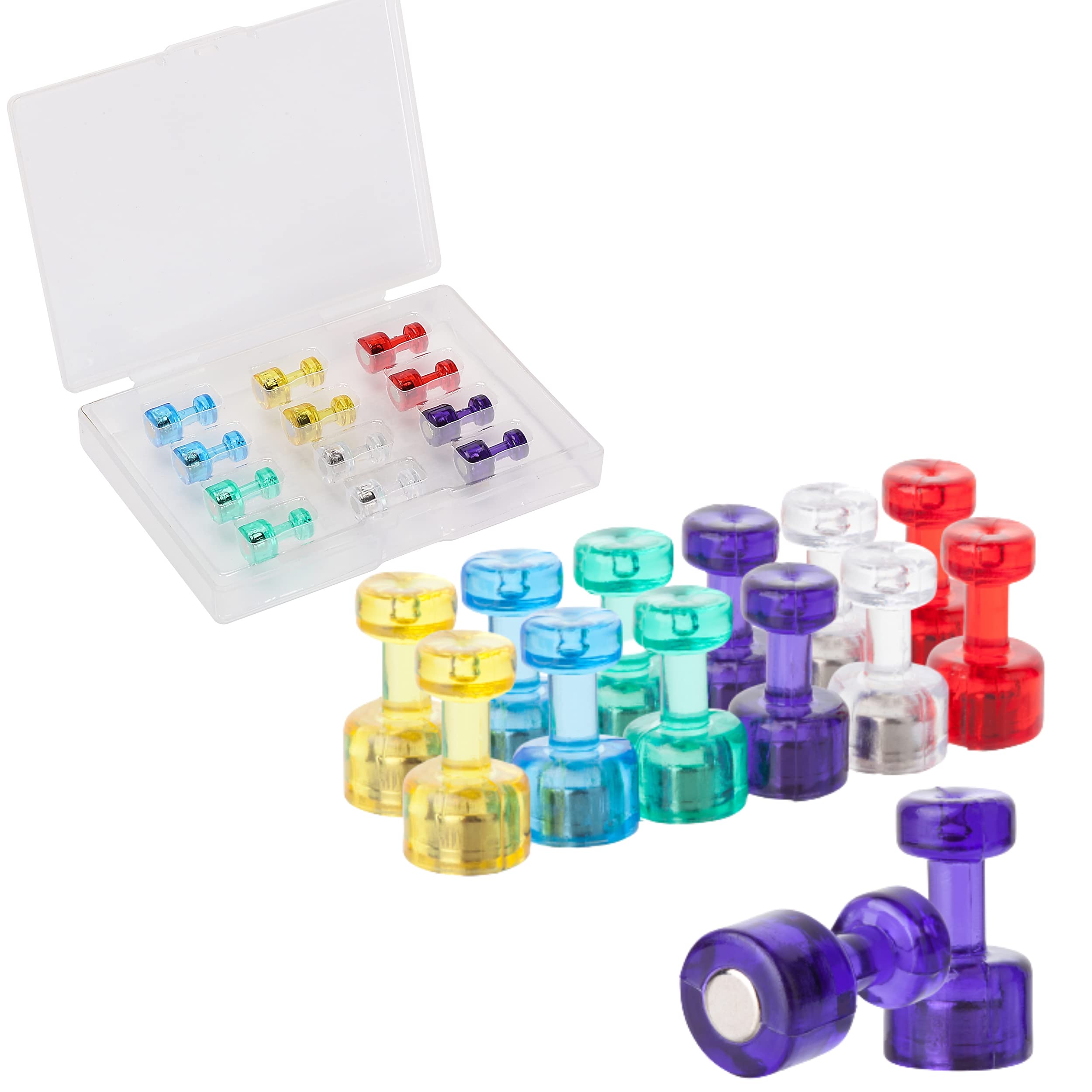 Mr. Pen- Magnetic Push Pin, 12 Pack, Assorted Color, Magnets For Whiteboard, Colored Magnets, Board Magnets, Magnetic Pins, Magn