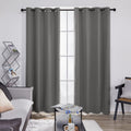 Deconovo Grey Curtains 84 Inch Length, Room Darkening Curtains, Thermal Window Drapes for Bedroom, Living Room (Light Grey, 52x8