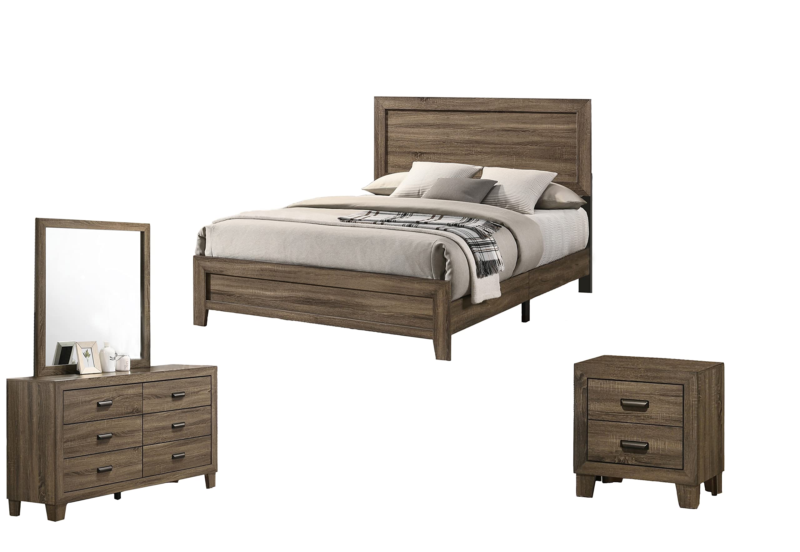 Furniture Donna Bedroom Set, Dark Walnut