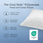 Coop Home Goods Cool Side Travel And Camping Pillow Case, Cooling Pillow Cases For Hot Sleepers, Two-Sided Pillow Covers, Cozy S