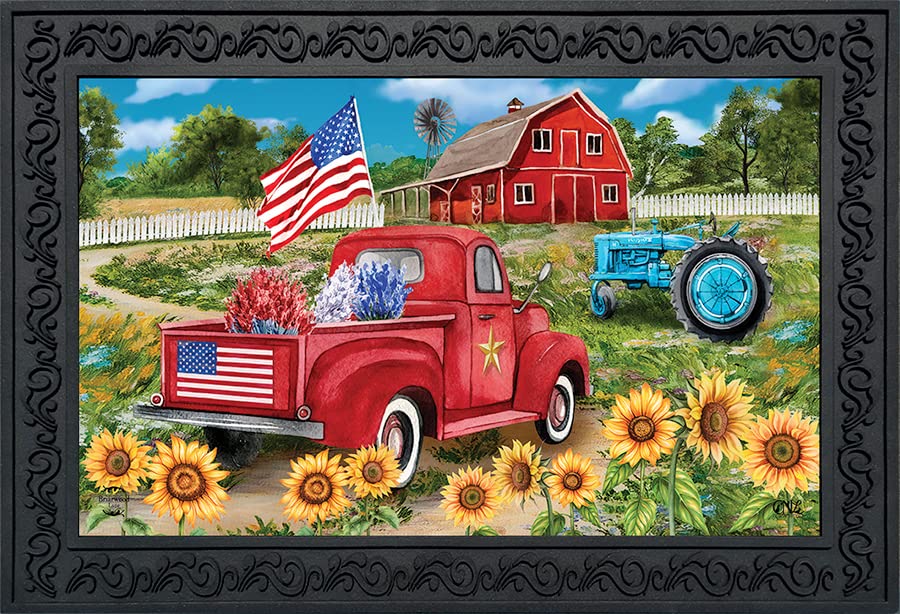 Briarwood Lane Land Of The Free Summer Doormat Patriotic Indoor Outdoor 30' X 18'