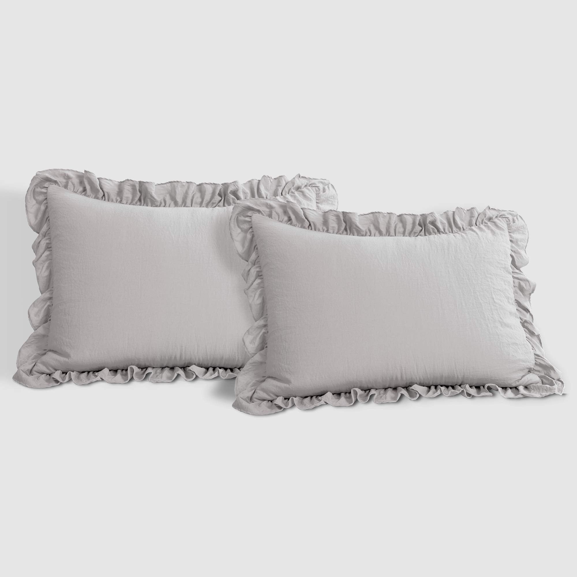 Lush Decor Reyna Ruffle Comforter Set - 3 Piece Cozy Ruffled Bedding Set - Timeless Elegance And Comfort For Bedroom - King, Lig