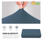 Easy-Going Stretch Ottoman Cover Folding Storage Stool Furniture Protector Rectangle Slipcover With Elastic Bottom (Xx-Large,Bluestone)