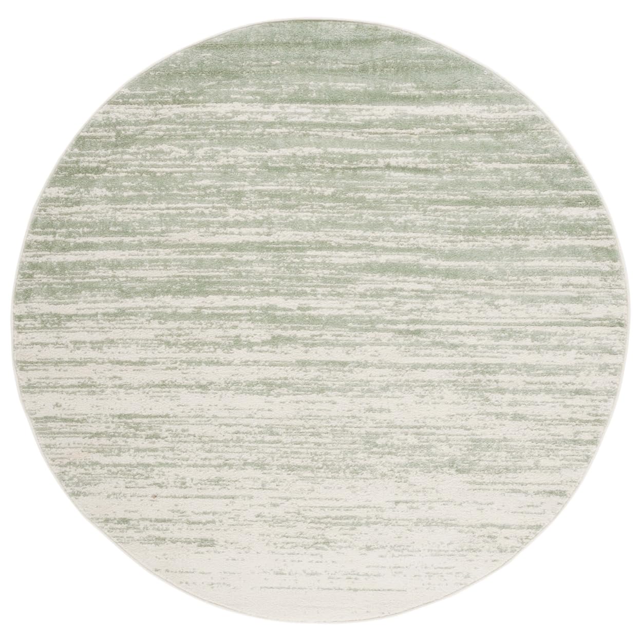Safavieh Adirondack Collection Area Rug - 6 Round, Sage & Ivory, Modern Ombre Design, Non-Shedding & Easy Care, Ideal for High 
