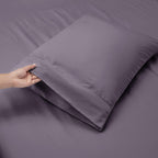 Nestl Extra Deep Pocket Sheets - Fits Mattress 18-24 Inches Deep, Extra Deep Pocket King Size Sheets Sets, 4 Piece King Size Sheets, King Sheets Deep Pocket, Grayish Purple Sheets