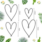 4 Pieces Metal Heart Wall Art D  Cor, Love Heart Wall Decoration Sign Metal Wall Ornaments For Valentine'S Day Bedroom Living Ro