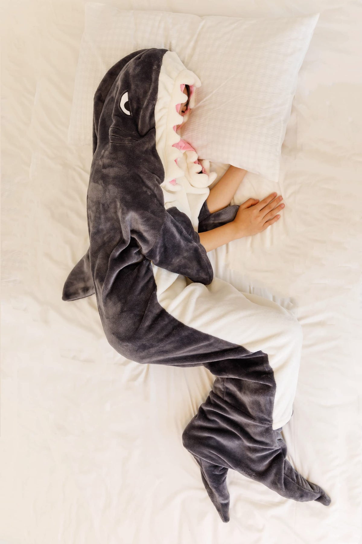 Shark Blanket Shark Onesie Wearable Hooded For Adult Women Men Super Soft Cozy Flannel Throw Blanket Shark Sleeping Bag Shark Gi