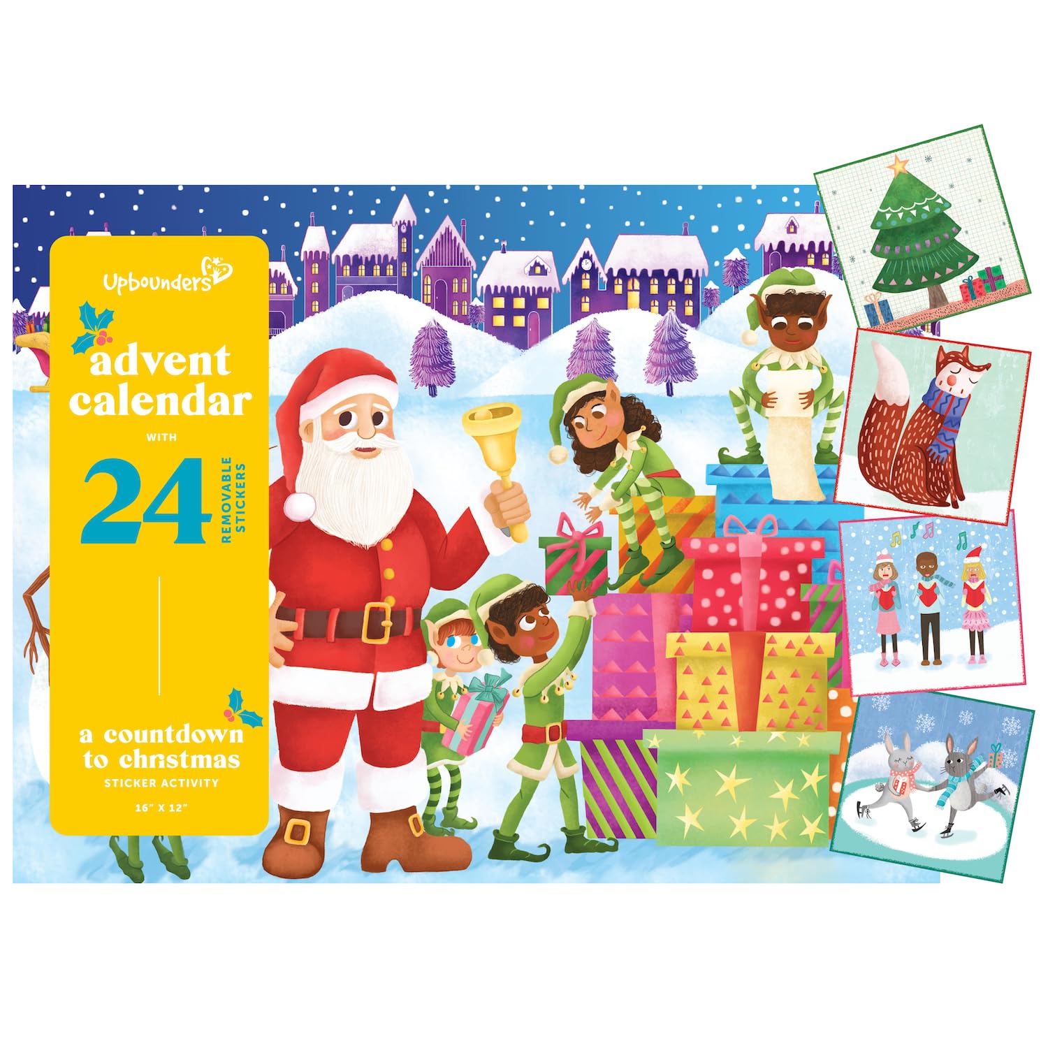 Upbounders- Children's Advent Calendar 2023 - Fun Countdown to Christmas Toddler Activities - Beautifully Illustrated Santa Stic