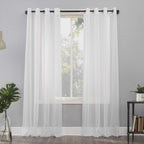 No. 918 Emily Sheer Voile Grommet Curtain Panel, 59'' x 120'', White