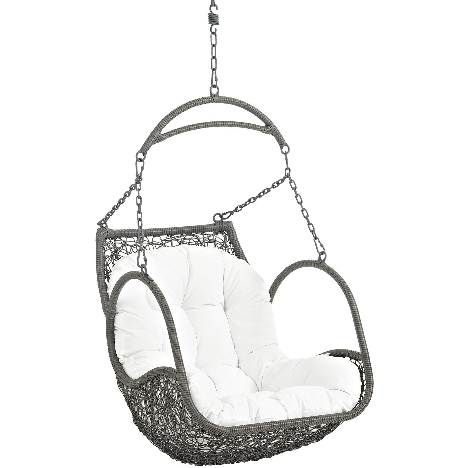 Modway Arbor Outdoor Patio Swing Chair Without Stand, White