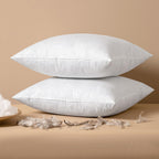Miulee Pillow Inserts 22X22 Inch Set Of 2, Polycotton Mix Feather Throw Pillow Inserts, 22 Inch Square Decorative Couch And Sofa