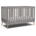 Delta Children Essex 4-In-1 Convertible Baby Crib, Grey With Natural Legs