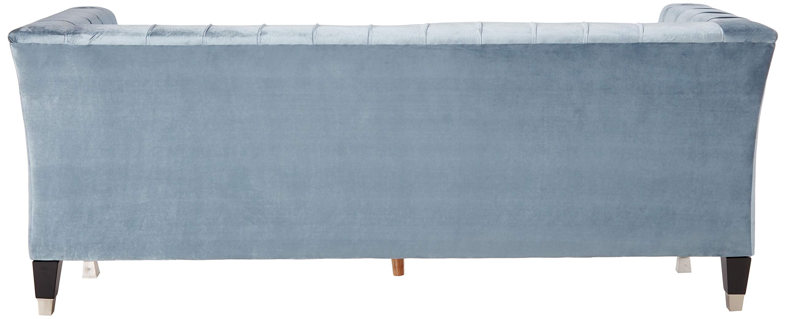 Acme Honor Velvet Tufted Upholstered Sofa in Blue Gray