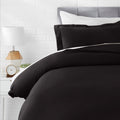 Amazonbasics Microfiber Comforter Cover Set With Pillow Cover  Single, 2Piece (66X90Inch), Black