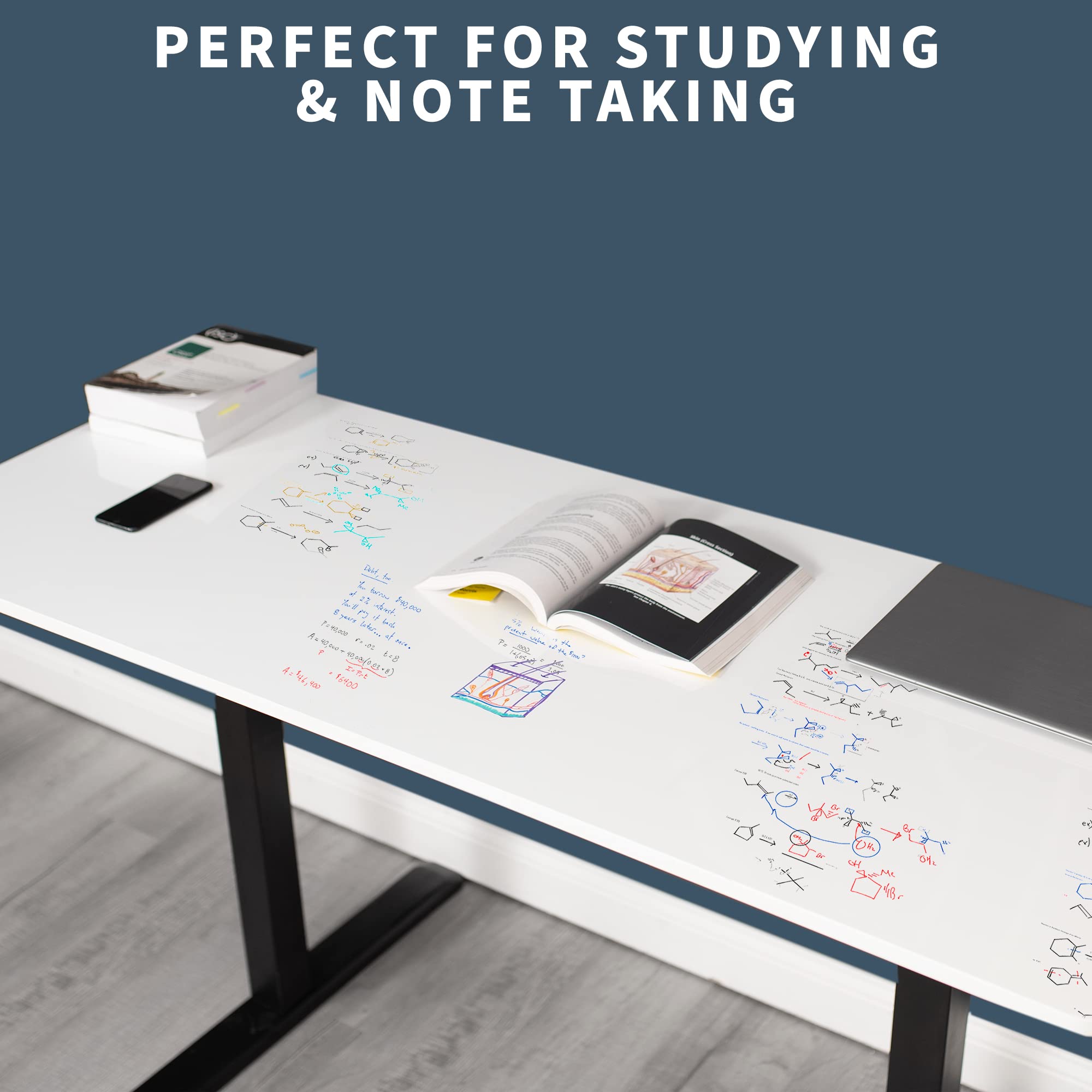 Vivo Electric Height Adjustable 83 X 60 Inch Corner Stand Up Desk, 2 White Dry Erase Solid Table Tops, White Frame, Memory Controller, L-Shaped Workstation, 3E Series, Desk-Kit-3E8We
