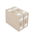 DYNAIZER Linen Closet Organizers and Storage for Bedding Thin Blanket, Folding Sheet Storage Organizer with Visible Window (Beig