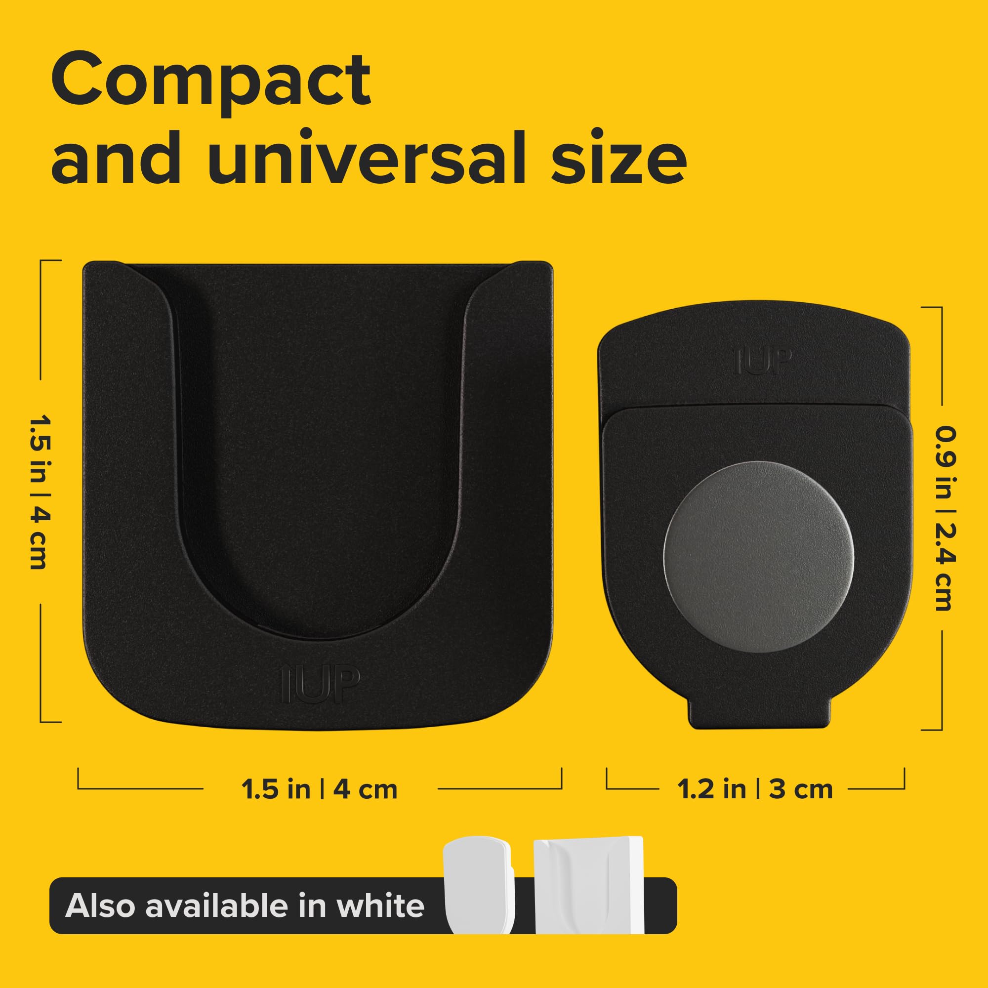 Magnetic Remote Control Holder - 2 Pcs Black Set For Tv, Fan, And Air Conditioner Remotes - Wall Mount With Self-Adhesive Back F