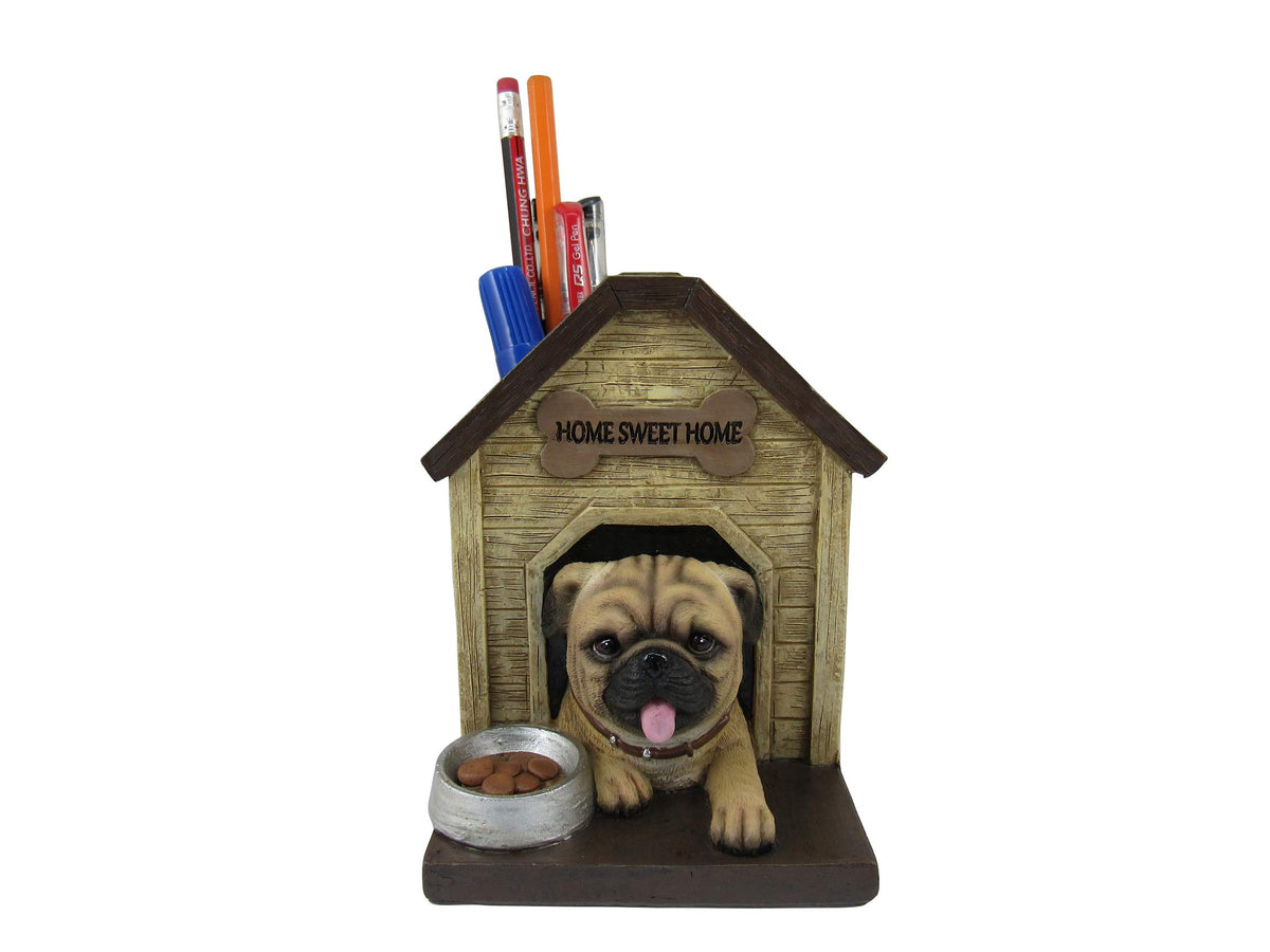 World Of Wonders Playing For Keeps Pen Holder | Pug Pen Holder Caddy | Home Office Desk Organizer