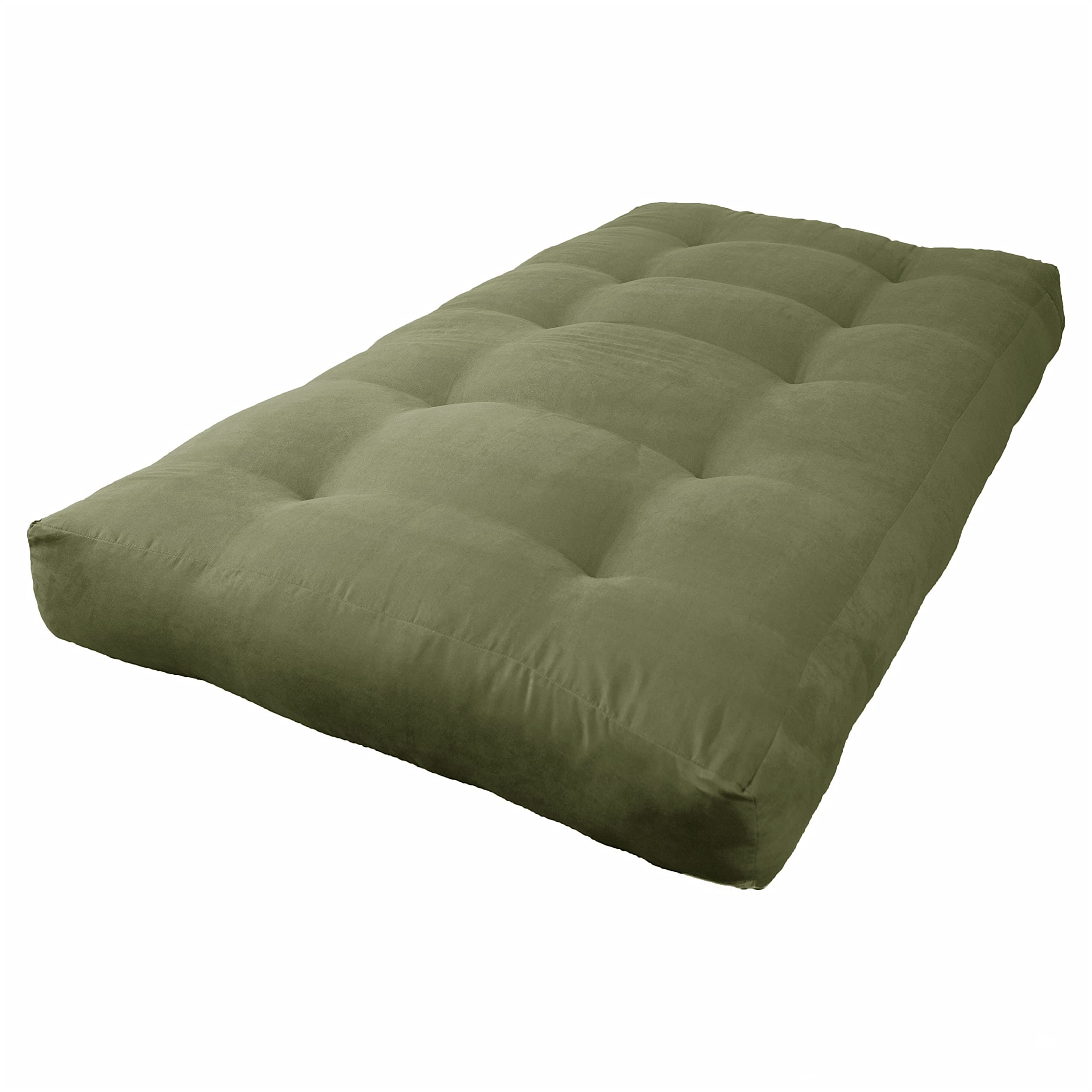 Blazing Needles Vitality 8&quot; Microsuede Futon Mattress, Twin, Sage Green