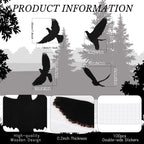 Blulu 4 Pieces Wooden Bird Wall Decor Flying Bird Wall Sculptures Wall Art Decor Bird Silhouette Wall Art Bird Wooden Wall Art S