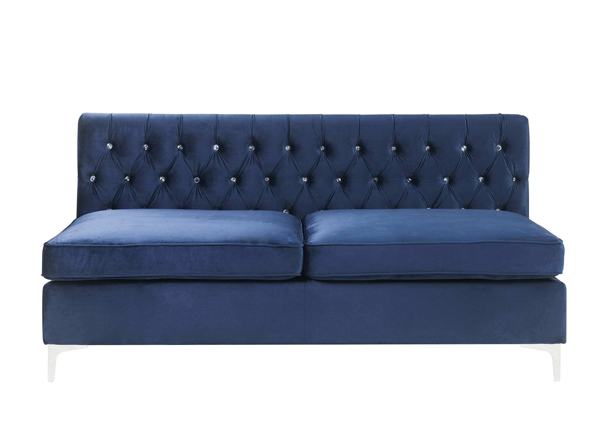 Acme Furniture Jaszira Modular - Armless Sofa in Blue Velvet