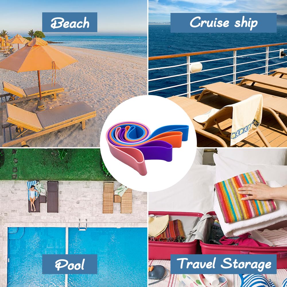 Towel Bands For Cruise & Beach Chairs - Cruise & Beach Pool Chairs Ship Essentials - Must Haves Alternative To Beach Towel Clips