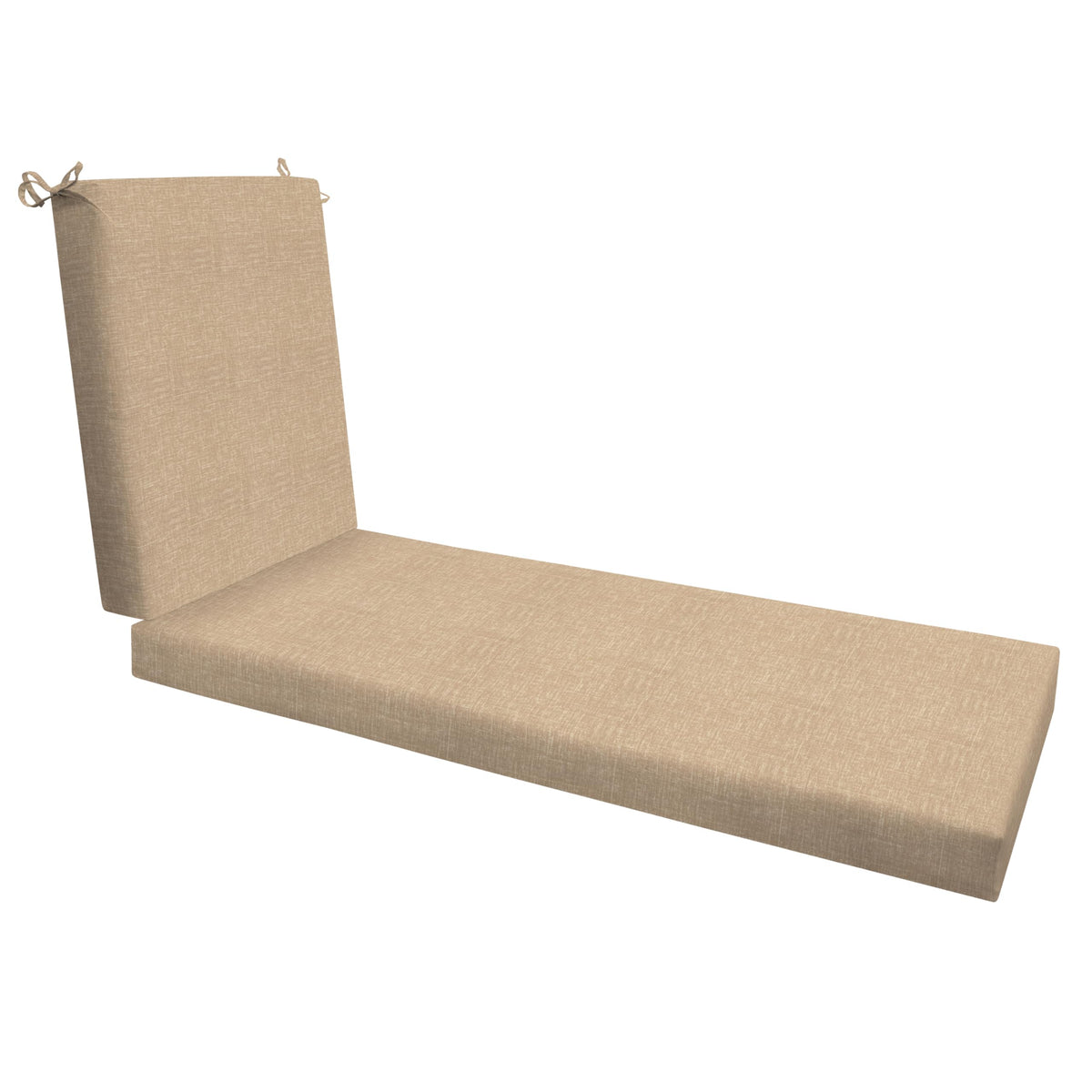 Honeycomb Essentials Outdoor Chaise Cushion, 21' X 70', Hampton Texture Neutral Patio Chair Cushion