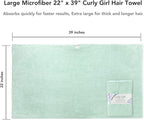 Curly Girl Microfiber Hair Towel - Anti-Frizz, Absorbent, Fast Drying - For Curly Hair - Microfiber Hair Towel For Curly Hair