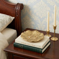 6 Gold Cast Iron Lily Pad Trinket Tray