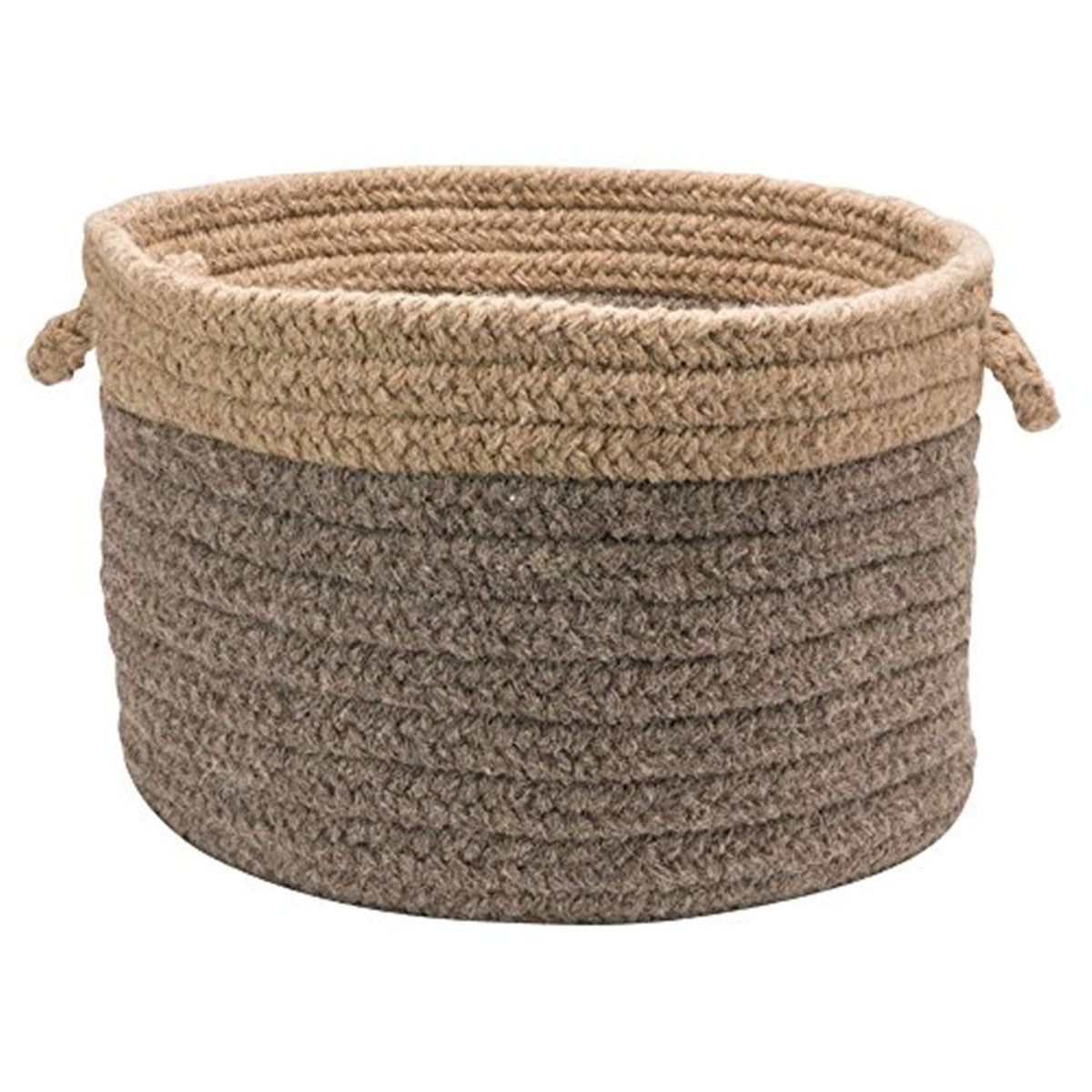 Colonial Mills Chunky Nat Wool Dipped Basket, 24 By 14-Inch, Dark Gray/Beige (Cn31A024X014)