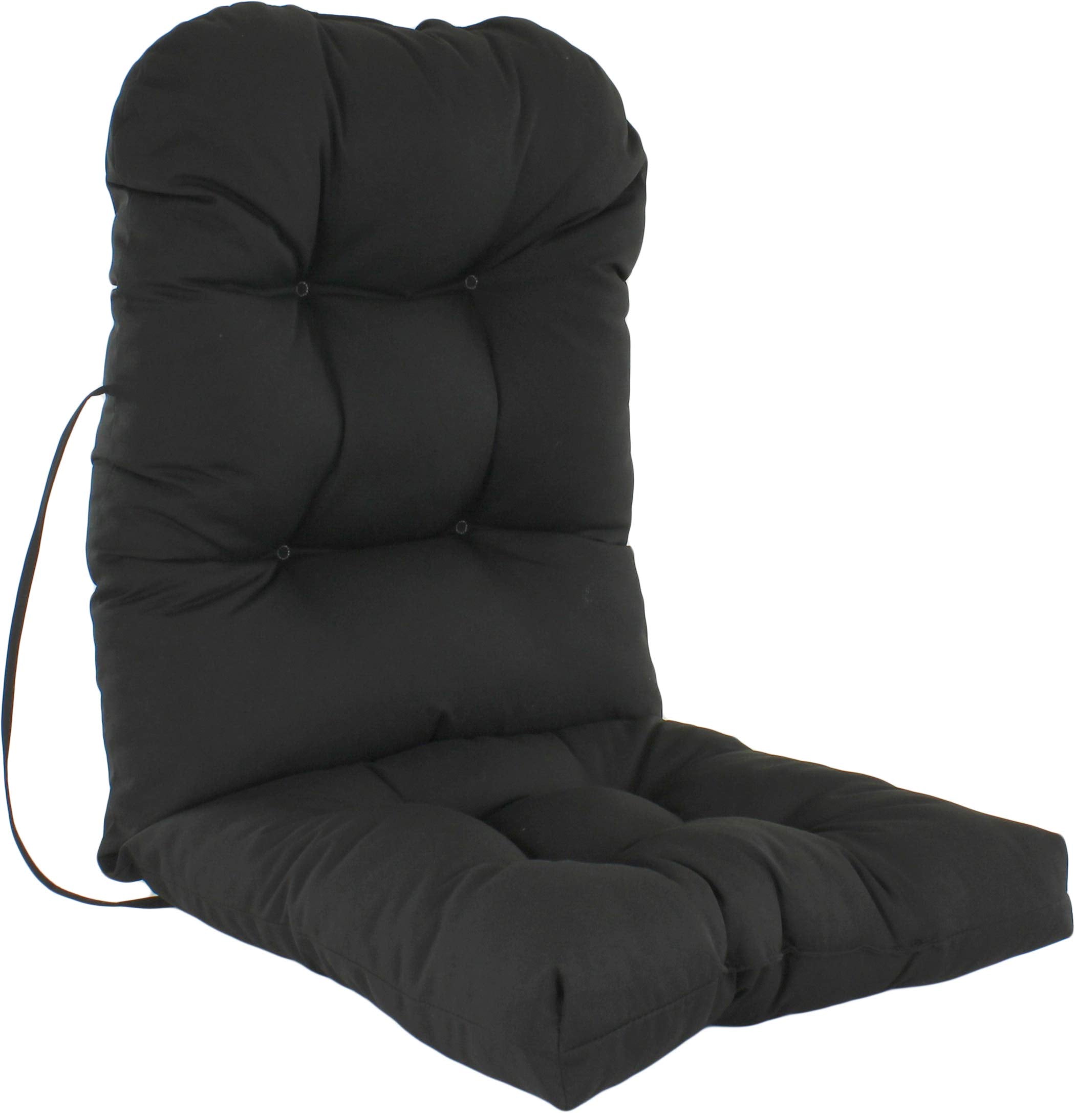 College Covers Indoor/Outdoor Adirondack Patio Seat Cushion, 1 Count (Pack Of 1), Black