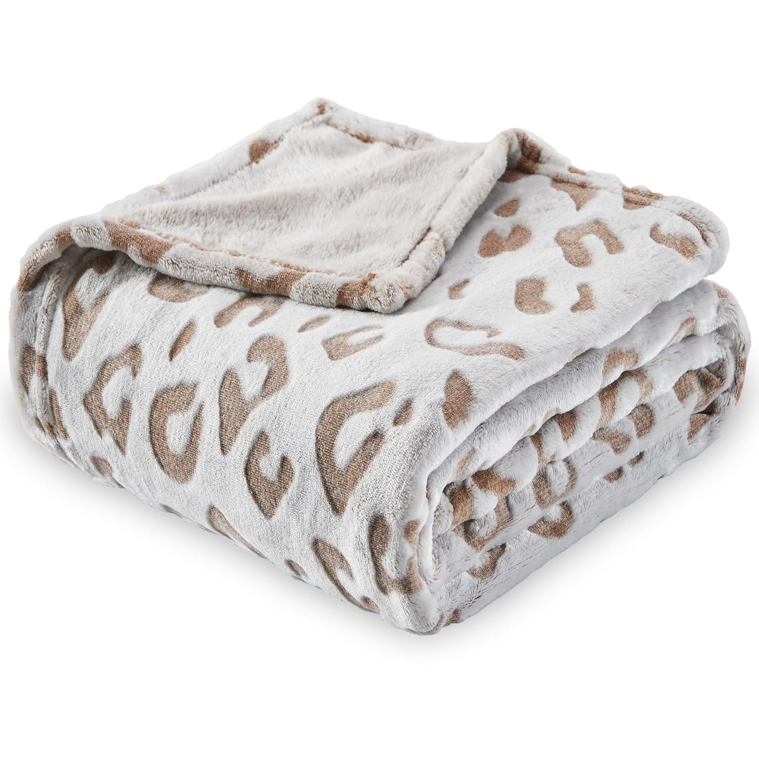 Sochow Flannel Fleece Cheetah Print Throw Blanket, Lightweight Super Soft Cozy Plush Blanket, 60 X 80 Inches Brown Leopard