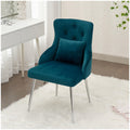 Udax Velvet Vanity Makeup Dining Chairs, Upholstered Accent Reading Chair, Offiice Desk Vanity Stool Chairs With Tufted Back For