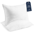 Beckham Hotel Collection Bed Pillows Standard / Queen Size Set Of 2 - Down Alternative Bedding Gel Cooling Pillow For Back, Stom