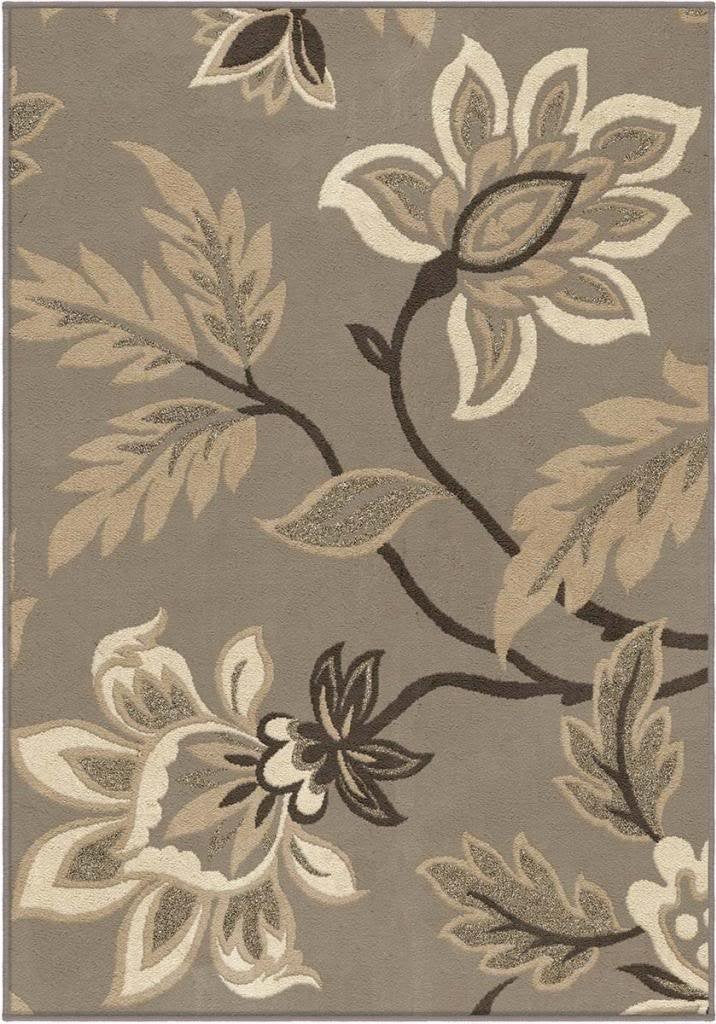 Orian Rugs 2009 Nuance Floral Lily Taupe Area Rug44; Gray - 7.83 X 10.83 Ft.