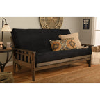 Kodiak Furniture Tucson Full Size Futon Set in Rustic Walnut Finish, Suede Peat