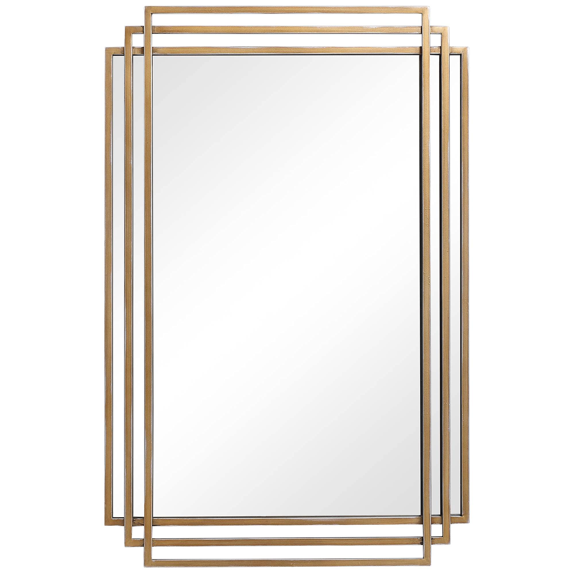Uttermost Amherst Brushed Gold 23 3/4 x 36 1/2 Wall Mirror