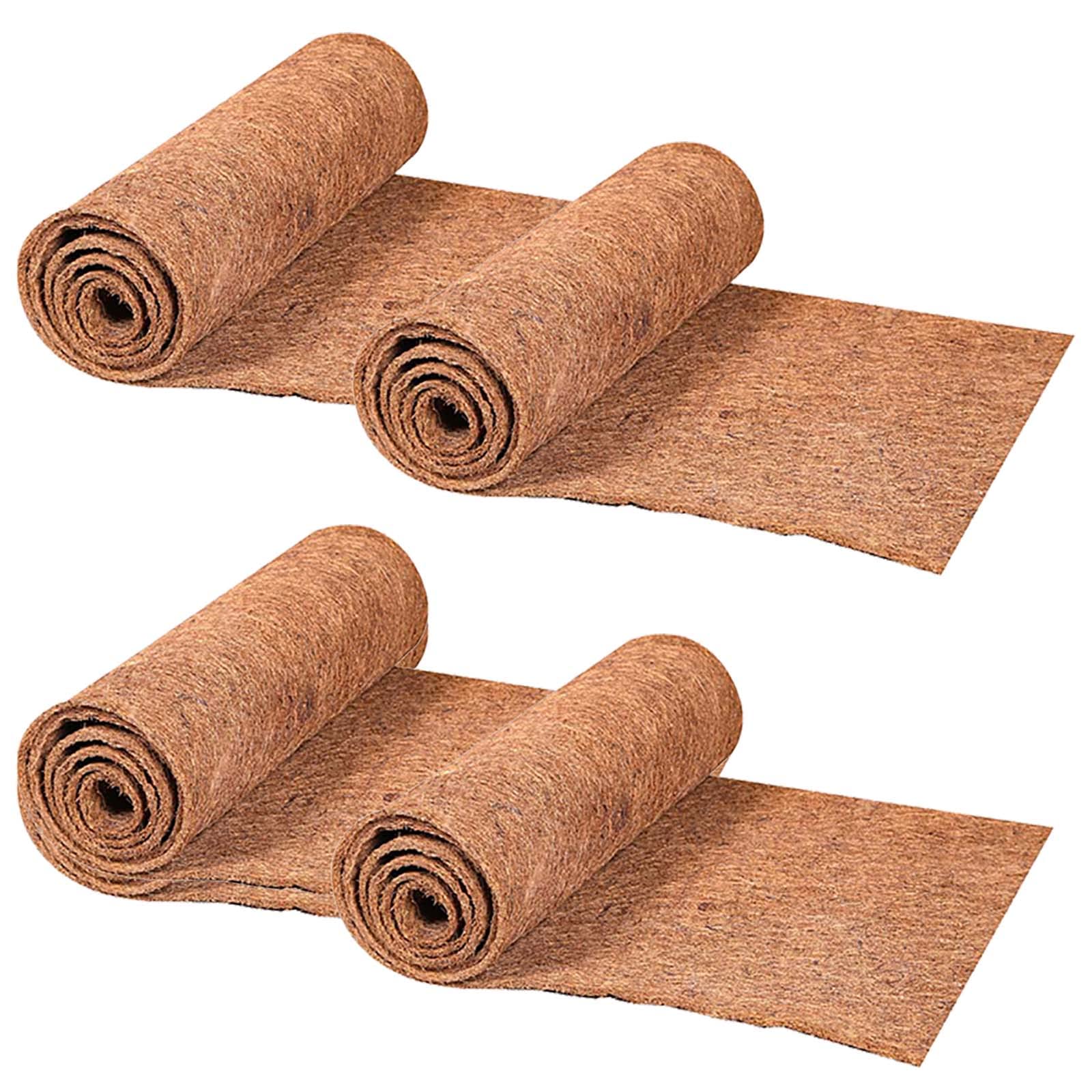 Eimquvw 4 Rolls 16X40 Inch(40Cm*100Cm) Coconut Coir Liner Roll Coco Liner Roll Coconut No-Slip Ice And Snow Carpet Mats Natural