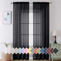 Aiyufeng 2 Panels Extra Long Sheer Window Curtains 120 Inches Length, Elegant Window Voile Panels/Drapes/Scarf/Treatment/Backdro