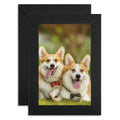 TOFOREVO Picture Frames 4x6 Set of 2 Black Wood Grain Photo Frame for Gallery Wall Mounting or Tabletop Display